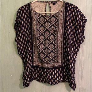 Lucky Brand Paisley Short sleeve blouse